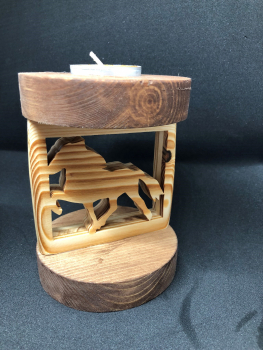 Kerzenleuchter dunkel rund